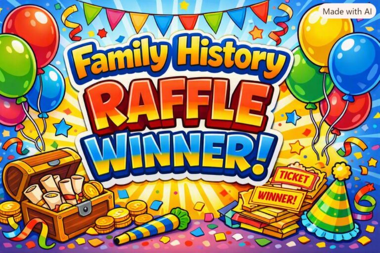 August Family History Month Raffle Winner